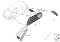 Direction indicator/side marker lamp for MINI Coop.S JCW 2012