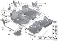 Floor covering for MINI Cooper S 2014