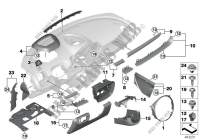 Mounting parts, instrument panel for MINI Cooper S ALL4 2015