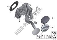 Pedal assembly, automatic transmission for MINI Cooper S 2013