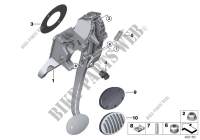 Pedal assembly, automatic transmission for MINI One D 2014