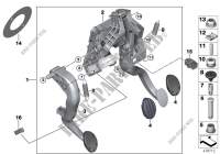 Pedals, manual gearbox for MINI Cooper 2014