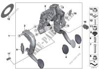 Pedals, manual gearbox for MINI Cooper S 2013