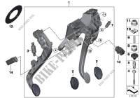 Pedals, manual gearbox for MINI Cooper SD 2013