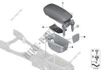 Retrofitting, centre armrest, front for MINI Cooper S 2014