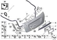 Single components for trunk lid for MINI Coop.S JCW 2008
