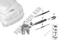 Single parts for rear window wiper for MINI Cooper S 2013