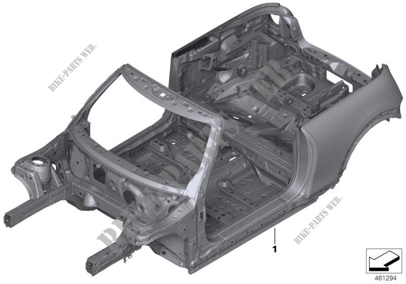 Body skeleton for MINI Cooper S 2014