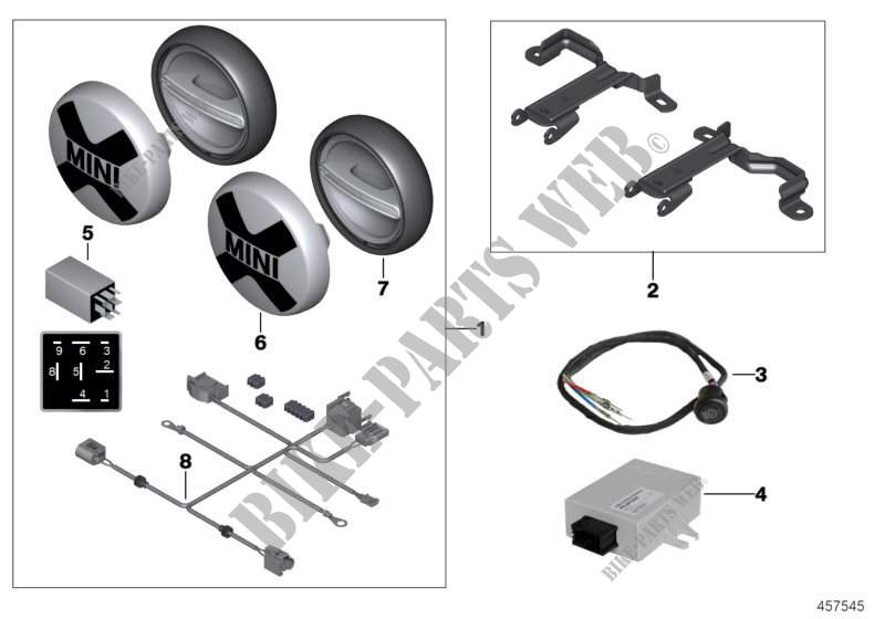 Installing set additional headlight for MINI Cooper S 2014