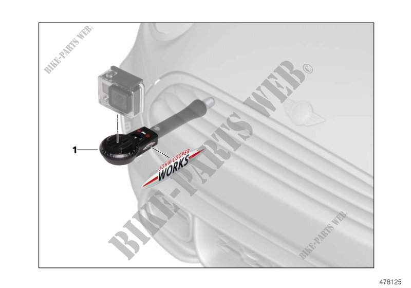 MINI Action Cam bracket for MINI Cooper S ALL4 2015