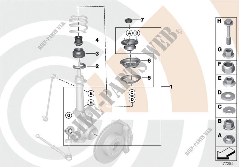 Repair kit, support bearing for MINI Cooper S ALL4 2010