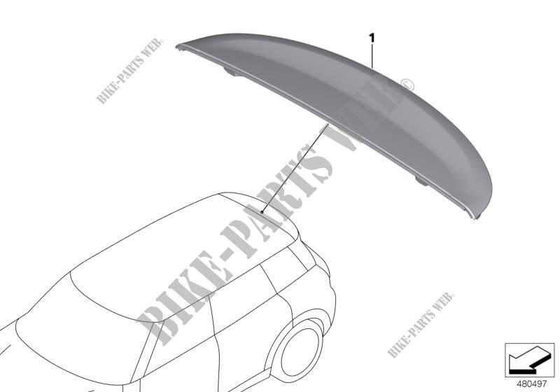 Retrofitting rear spoiler JCW for MINI Cooper S ALL4 2015