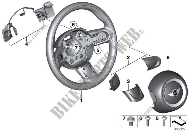 Sport strng wheel,airbag,w/shift paddles for MINI Coop.S JCW 2012