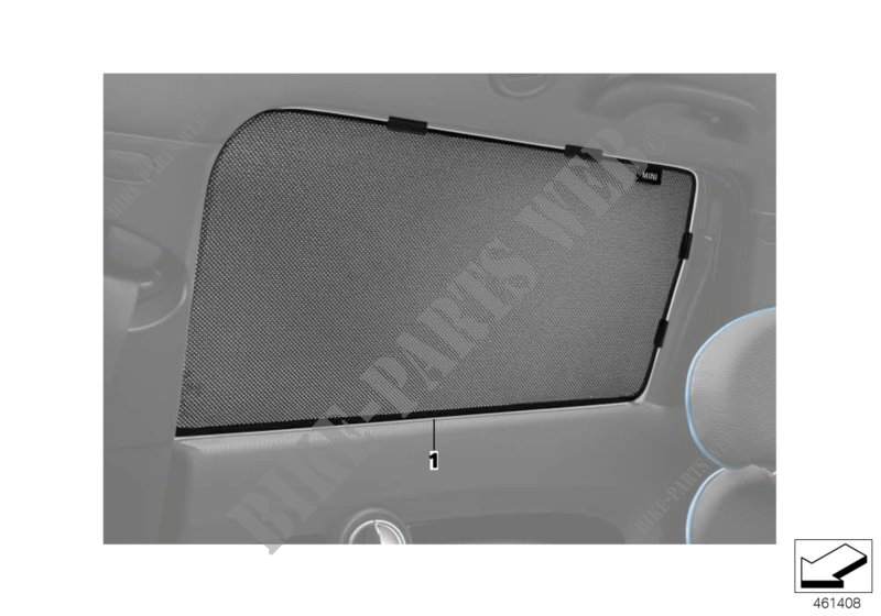 Sun visor, folding for MINI Cooper S ALL4 2015