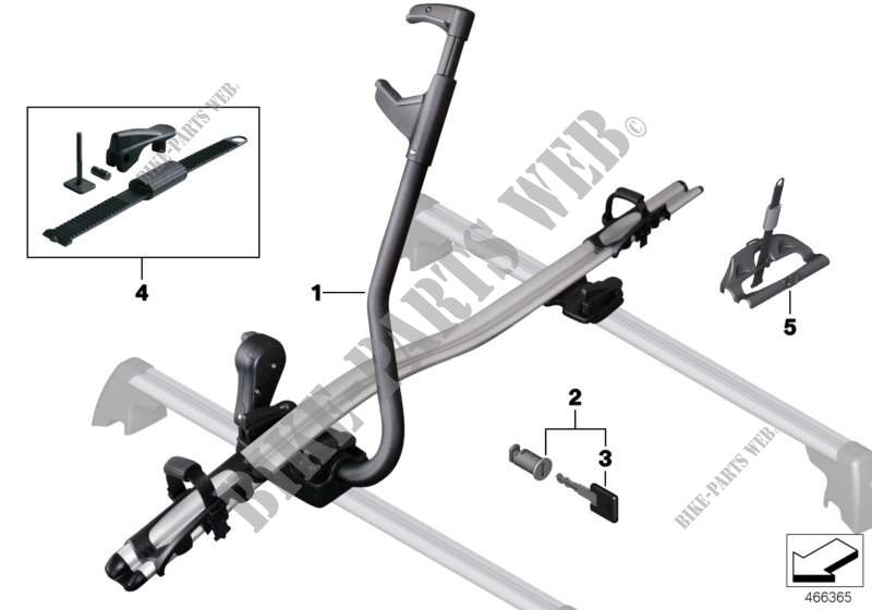 Touring bicycle holder for MINI Cooper 2012