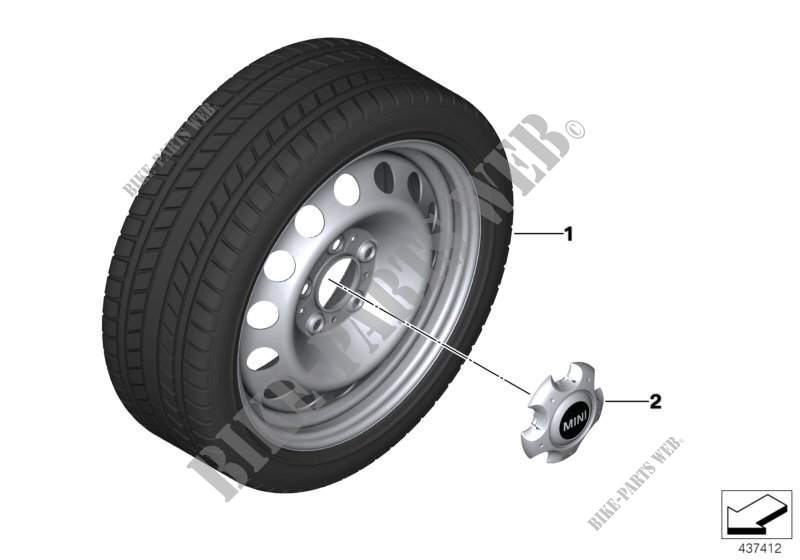 Winter wheel with tyre steel   16