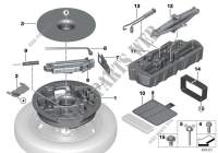 Jack/compact spare wheel attachment for MINI Cooper 2018