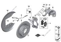 Rear wheel brake for MINI Cooper S 2013