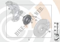 Repair kit, wheel bearing, front for MINI Coop.S JCW 2011