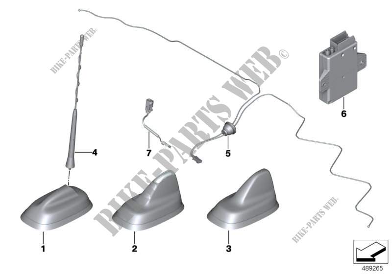 Single parts, antenna for MINI Cooper S ALL4 2015