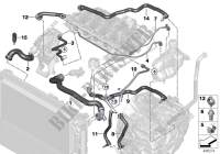 Cooling system coolant hoses for MINI Cooper ALL4 2015