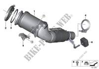Engine compartment catalytic converter for MINI JCW ALL4 2018