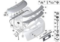 Mounting parts, rear lid for MINI Cooper SD 2011