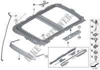 Panorama glass roof, mounting parts for MINI Cooper S 2013