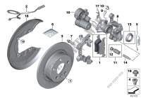 Rear wheel brake for MINI Cooper S ALL4 2015