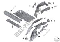 Rear wheelhouse/floor parts for MINI Cooper 2014
