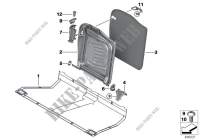 Seat, rear, seat frame, through loading for MINI Cooper D 2.0 2010