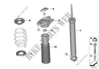 Shock absorber, rear for MINI Cooper S ALL4 2015
