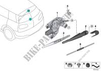 Single parts for rear window wiper for MINI Cooper S 2014