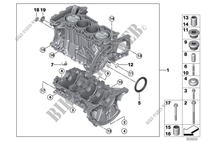 Engine block for MINI Cooper 2006
