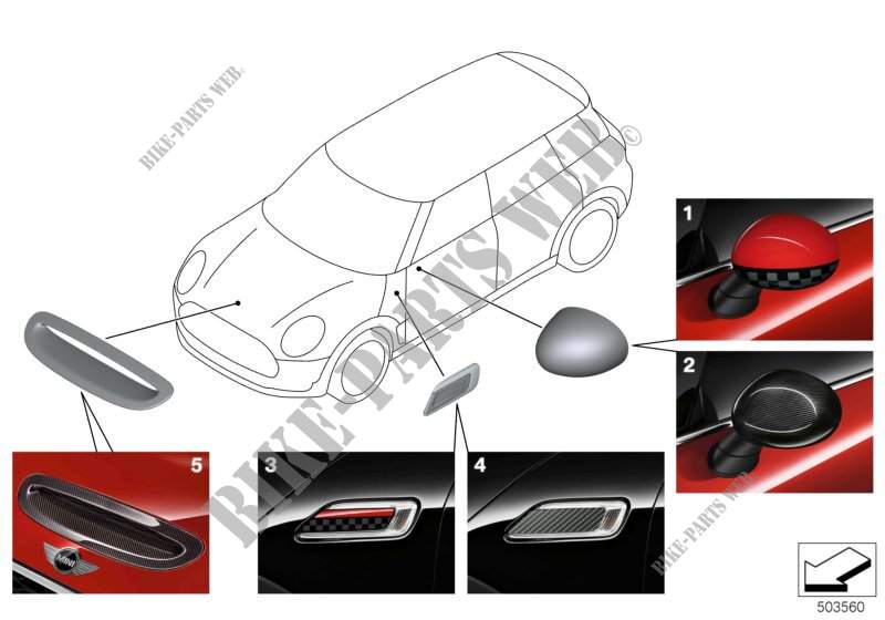 JCW aerodynamics accessories F54 for MINI Cooper S ALL4 2015