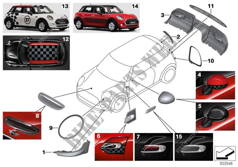 JCW aerodynamics accessories F5x for MINI Cooper 2013