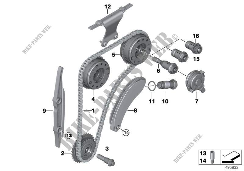 Timing gear timing chain top for MINI Cooper 2013